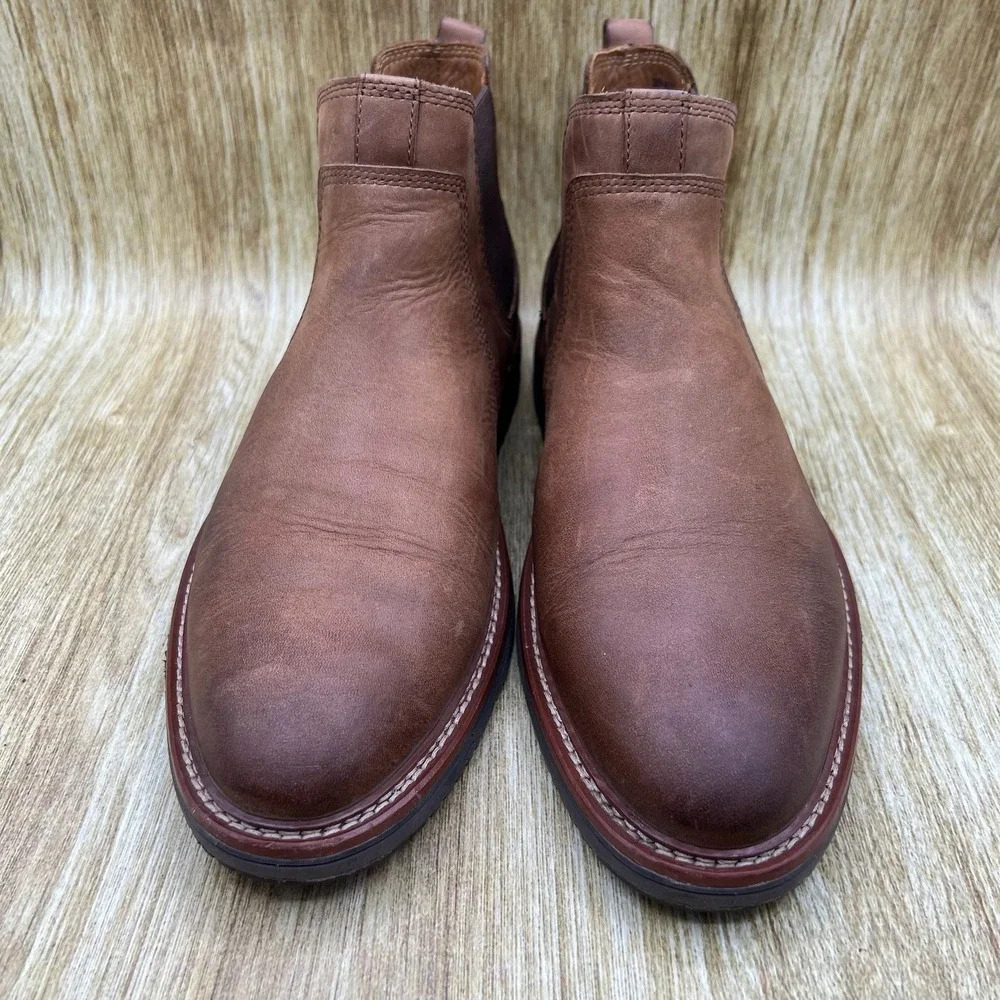 Johnston & Murphy Chelsea Boots Men's Size 9M Brown Leather TRUFOAM 20-4328